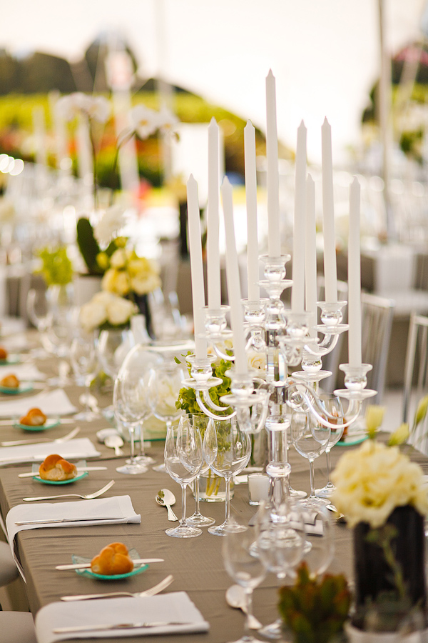wedding photo by Eric Uys Photography, reception, tabletop detail, candles